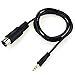 MOBOREST 3.5mm(1/8inch) TRS to 5-Pin DIN MIDI Cable Adapter Connect an Speaker, Amplifier, Mixer to MIDI Keyboard, Synthesizer, Guitar and Other European Type Stereo Equipment -3Feet