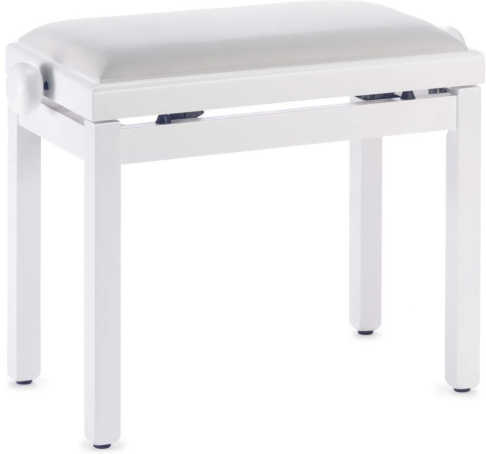 Stagg PBF39 WHM VWH Velvet Top Piano Bench - White