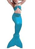 Newland Girl's Kids Princess Mermaid Tail Sea-maid Bikini Swimwear Bathing Suit(No fins)