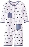 L'ovedbaby Unisex-Baby Newborn Organic Long-Sleeve Overall, Slate Umbrella, 9-12 Months