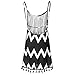ThinIce Women's Casual Geometric Printed Sleeveless Tassel Spaghetti Strap Loose Short Dress