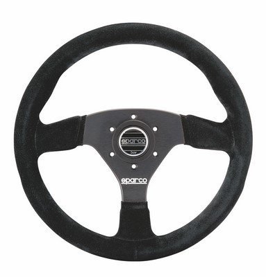 Sparco 015r383psn suede steering wheel, black