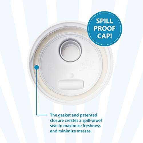 reCAP Mason Jars Lid POUR Cap, Wide Mouth, Natural - BPA-Free, American Made Ball Mason Jar Lids for Preparing, Serving and Storage, Spill Proof and Made with Safe, No-Break Materials