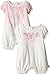 Burt's Bees Baby Baby Girls' 2 Pack Organic Cap Sleeve Bubbles, Vanilla Cream, 0-3 Months
