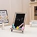 10 Inch Mini Rustic White-Washed Brown Wood Easel Style Chalkboard / Tabletop Memo Sign with Chalk Tray
