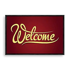 Framed Canvas Wall Art Welcome Canvas Prints Home Artwork Decoration for Living Room,Bedroom - 16x24 inches