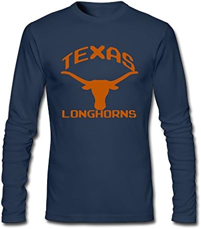 Men's Texas Longhorns 100% Cotton Long Sleeve T-Shirt Navy US Size XL