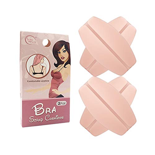 Silicone Bra Strap Cushions Soft Holder Non-slip Shoulder Protectors Pads 2 Pairs (Nude) - Thumbnail 6