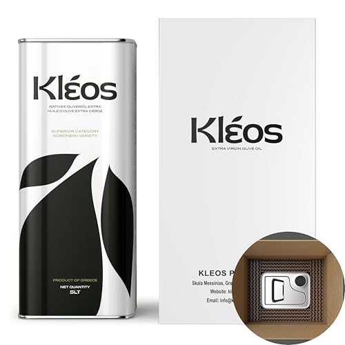 Kleos Extra Natives Olivenöl 5 Liter - Ernte 2024-25 - Kaltgepresst aus Griechenland - Premium Qualität - 5l thumbnail 2