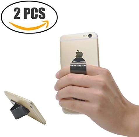 GTVIA 2PCS Cell Phone Grip, 3 in 1 Phone Securely Grip Car Vent Mount Holder Anti-Slip Handheld Finger Gripper for SmartPhone &amp; Small Tablet