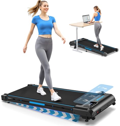 Walking Pad, FOUSAE 1-10 km/h Laufband für Zuhause mit 9% Steigung, 2.5HP Walking Machine mit LED-Anzeige, Fernbedienung, 12 Programes, Doppelter Stoß