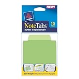 Avery NoteTabs, 3 x 3.5 Inches, Cool Green, 10 per pack (16322)