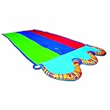 BANZAI Triple Racer Water Slide with 16 Foot Triple Three Racing Lanes and Spray Splash Pool ( Adventure Summer & Spring Toy Backyard Fun )