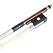 COLIBYOU 4/4 Full Size Violin Bow Black Handle Pure Handmade Well Balanced Arbor White Horse Hair Fiddle Music Instrument Accessories