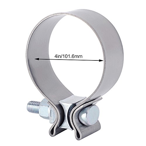 ESPEEDER 4"Stainless Steel Butt Joint Narrow Band Exhaust Seal Clamp with 1 Block - Thumbnail 2