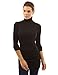 PattyBoutik Women Turtleneck Long Sleeve Sweater (Black Medium)