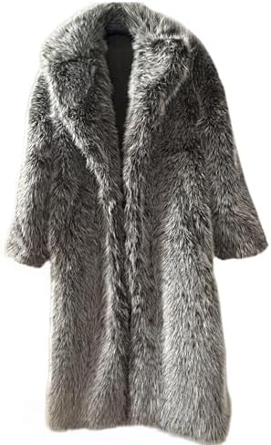 Denny&Dora Women's Fox Fur Jacket - Hooded Winter Coat in Yellow