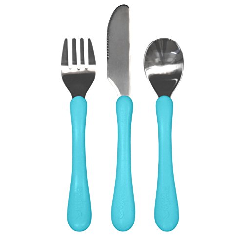 green sprouts Learning Cutlery Set, Aqua, 12 Months Plus