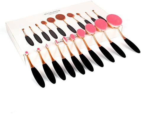 VANDER Makeup Brushes Set 10Pcs Professional Oval Toothbrush Foundation Contour Powder Blush Conceler Eyeliner Blending Brush New Fashionable Super Soft Cosmetic Brushes Tool Set with Box(with box)ros