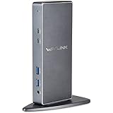 Wavlink Aluminum USB 3.0 Universal Laptop Docking Station &amp; Vertical USB-C Display Dock Dual Video Display HDMI/DVI/VGA, Gigabit Ethernet, 2 USB-C Ports, 4 USB 3.0 Ports, Audio Supports Windows &amp; Mac