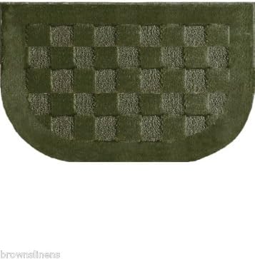 CHECK BOARD HALF MOON SLICE RUG - GREEN