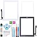 OmniRepairs Glass Touch Screen Digitizer OEM Assembly Replacement with Home Button Flex Compatible for iPad 3 (3rd Generation) with Adhesive Tape and Midframe Bezel (White)