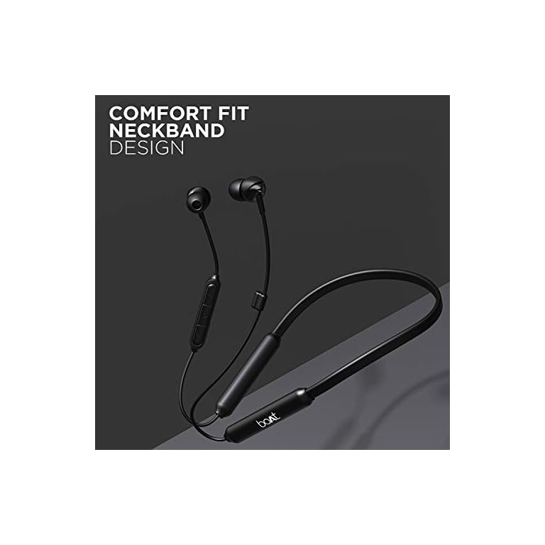 boAt 100 Wireless OnNeck Bluetooth V5.0 Earphones with Flexible