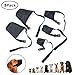 Idepet 1SET Dog Muzzles Suit,5PCS Adjustable Dog Anti-Biting Barking Muzzles for Small Medium Large Extra Dog,Dogs Muzzle Black