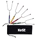 KelvZ 34" Telescoping Marshmallow Roasting Sticks | Set of 4 Camping Skewers | Bonus Bag & Recipes Ebook | Smores Sticks for Fire Pit | Hot Dog Sticks | Campfire Forks Camping Equipment Camping Gear primary