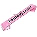 FANTASYJOCKS Fantasy Football Loser Sash Award Trophy Last Place FFL Pink