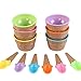 Flowop Cartoon Candy Color Ice Cream Bowl with Spoon Kids Ice Cream Tool, Frozen Yogurt Cups, Festive Dessert Bowls, Assorted Colors