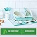 GreenLife Cooking Tools and Utensils, 5 Piece Nylon and Silicone Baking Set with Spatulas Wisk and Brush, Dishwasher Safe, Turquoise