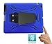 Rugged Shockproof Silicone Protective 3 in1 Case Cover For ipad 2nd , 3rd , 4th Generation Model : A1397 , A1416 , A1395 , A1396, A1403 , A1458 , A1460 , A1430( Blue + Black)
