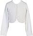 Little Girls Beaded Knit Cotton Bolero Shrug Sweater White Size L (8-10)