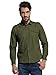 Men's Long Sleeve Button Up Shirt,Cotton Classic Fit Solid Shirt for Work, Casual & Western Wear Army Green S