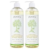 Puracy Natural Baby Shampoo & Body Wash, Tear-Free, Sulfate-Free, Developed by Doctors, 16 Ounce Pump Bottle, (Pack of 2)