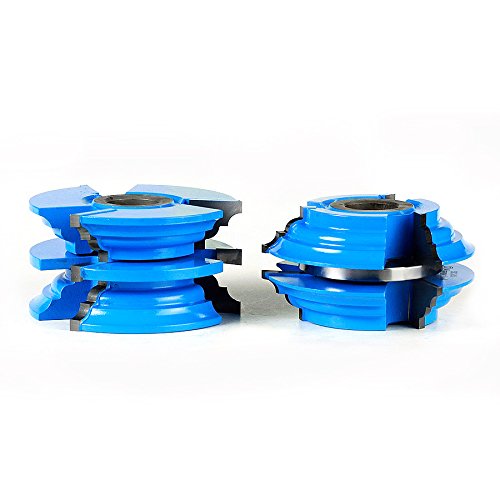 Amana Tool SC585 2-PC Carbide Tipped 3-Wing Stile & Rail Bead & Cove Cabinet Door 3-9/16 D x 1-9/16 CH x 3/16 R x 1/2 & 3/4 Bore Shaper Cutter Set for 1-3/8 Material - Thumbnail 2