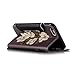 iPhone 5S Case, iPhone 5 Wallet Case, Firefish [Card Slots] [Kickstand] Flip Folio Wallet Case Synthetic Leather Shell Scratch Resistant Protective Cover for Apple iPhone 5/5S/SE-Begonia