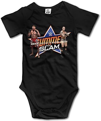 Baby Boys Girls REIGNS WWE SUMMER SLAM 2016 BROCK LESNAR VS RANDY ORTON Romper Bodysuit Onesie Black