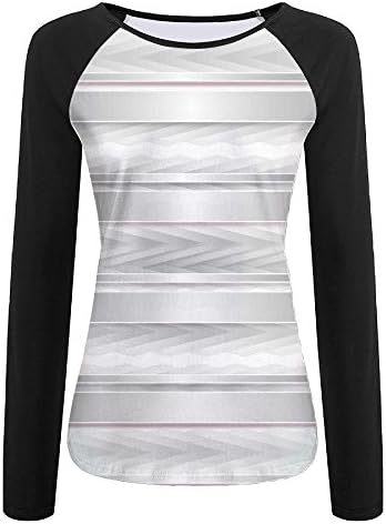 Weiding Trippy Stripes With Wooden Zig Zag Effects Party Decoration Featured Image Women's Stretchy Long Sleeve Raglan Tshirt XL