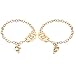 Lux Accessories 2 Piece Partners in Crime BFF Handcuff Bracelet Set
