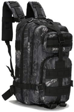 New Black Pythons Grain, 30L 3P Outdoor Military Rucksacks Tactical Backpack Camping Hiking Trekking Bag