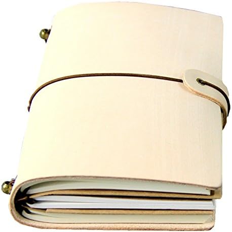 Journal Travelers Notebook, Nework Leather Bound Handmade Vintage Composition Refillable Pocket Notebook for Art Drawing Book Travel Diary Notebooks - 4"X 7"(Original) (4"7", Original Leather)