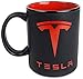 TESLA Coffee Mug - Matte Black with Red Logo & Interior (11 oz) Best Tesla Gifts For Men, Women, Boyfriend, Boss, Dad, Mom, Husband, Wife Birthday, Xmas Christmas Gift | Model S, X, 3 Accessories