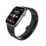 KADES Compatible for Apple Watch Band 42mm, Link Bracelet for Apple Watch Band 44mm Series 5 Series 4 iwatch Bands 42mm with Butterfly Clasp (Black)