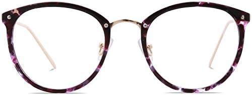 Amomoma Fashion Round Eyewear Frame Eyeglasses Optical Frame Clear Lens Glasses AM5001