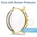 EZCO 3-Pack Screen Protector Compatible with Samsung Galaxy Watch Active 2 40mm 44mm (Not for Galaxy Watch 4), Plated Soft TPU Case Full Coverage Screen Protective Cover Bumper for Active 2 Watch