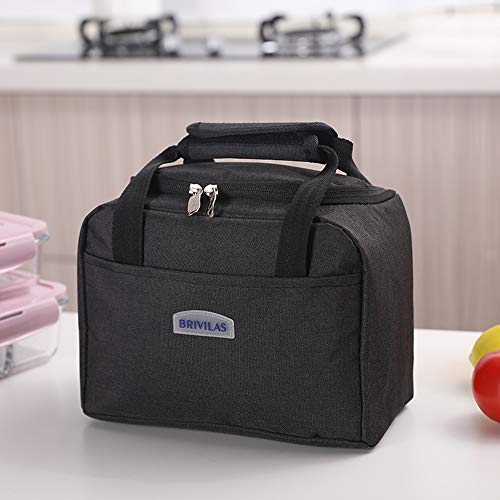 Lunch Bags Insulated Lunch Boxes For Women & Men Food Cooler Container Lunch Tote Bags (Black)