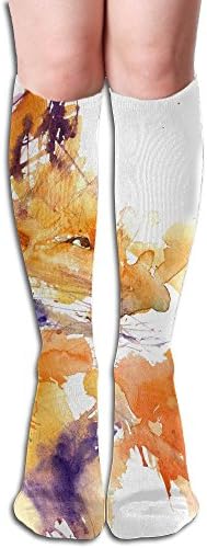 Womens Fashion Animal Fox Knee High Socks Hiking Compression Long Socks