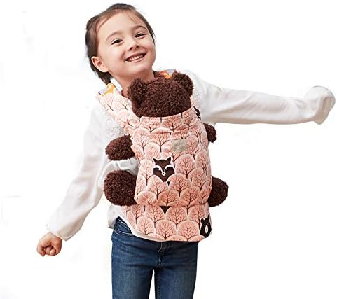 ベビーアムール Bebamour 抱っこ紐ミニ 人形用抱っこひも ドールキャリア 綿製 抱き方2way 人形用おせわパーツ ままごと 誕生日プレゼント オレンジ